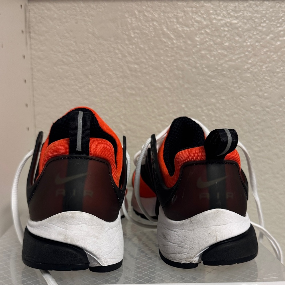 Custom Nike Air Orange and Black Athletic Shoes